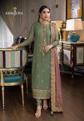 Asim Jofa Embroidered Luxury Chiffon 3 Piece Unstitched